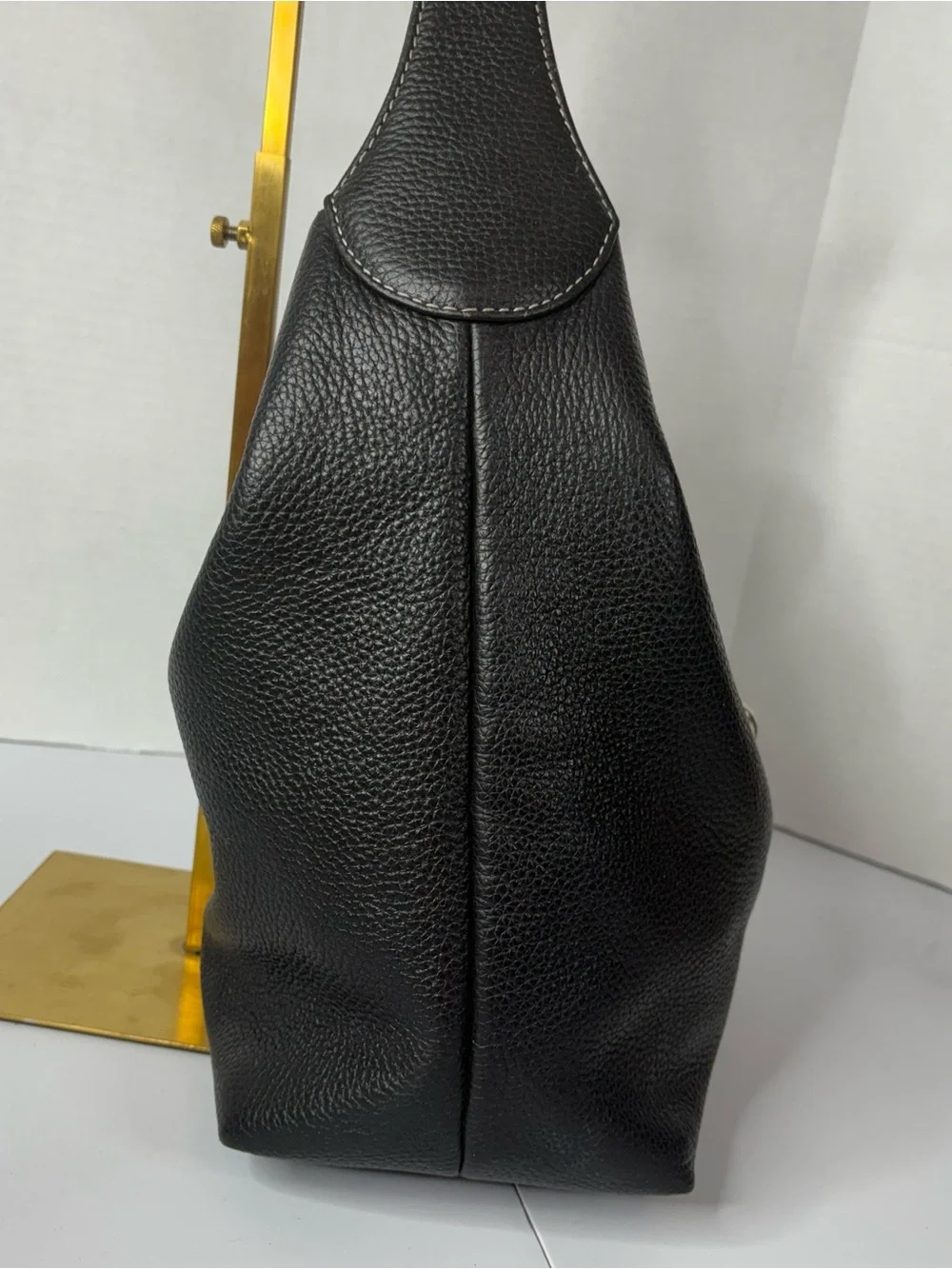 Dooney & Bourke Black Leather Shoulder Hobo Bag with Silver Hardware EUC